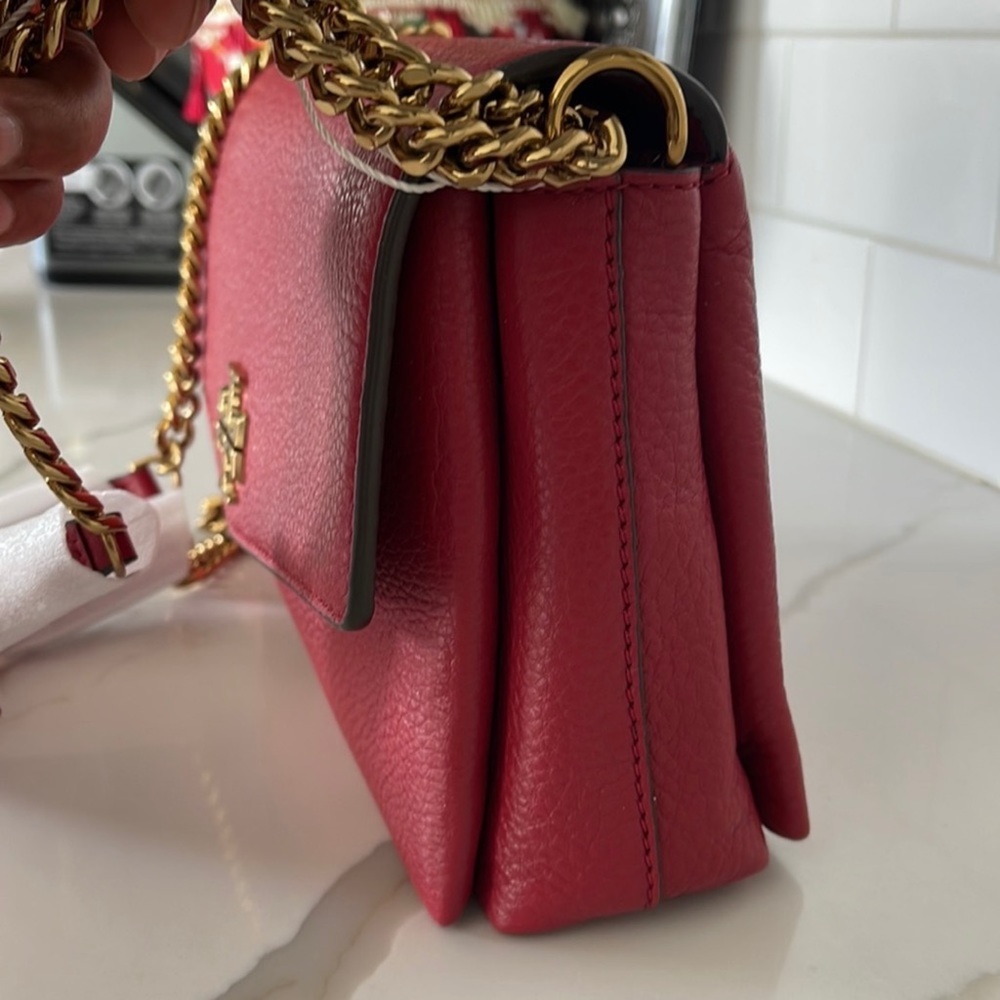 Tory Burch Kira Chain Crossbody Shoulder Pebble Leather Bag - Picture 4 of 12
